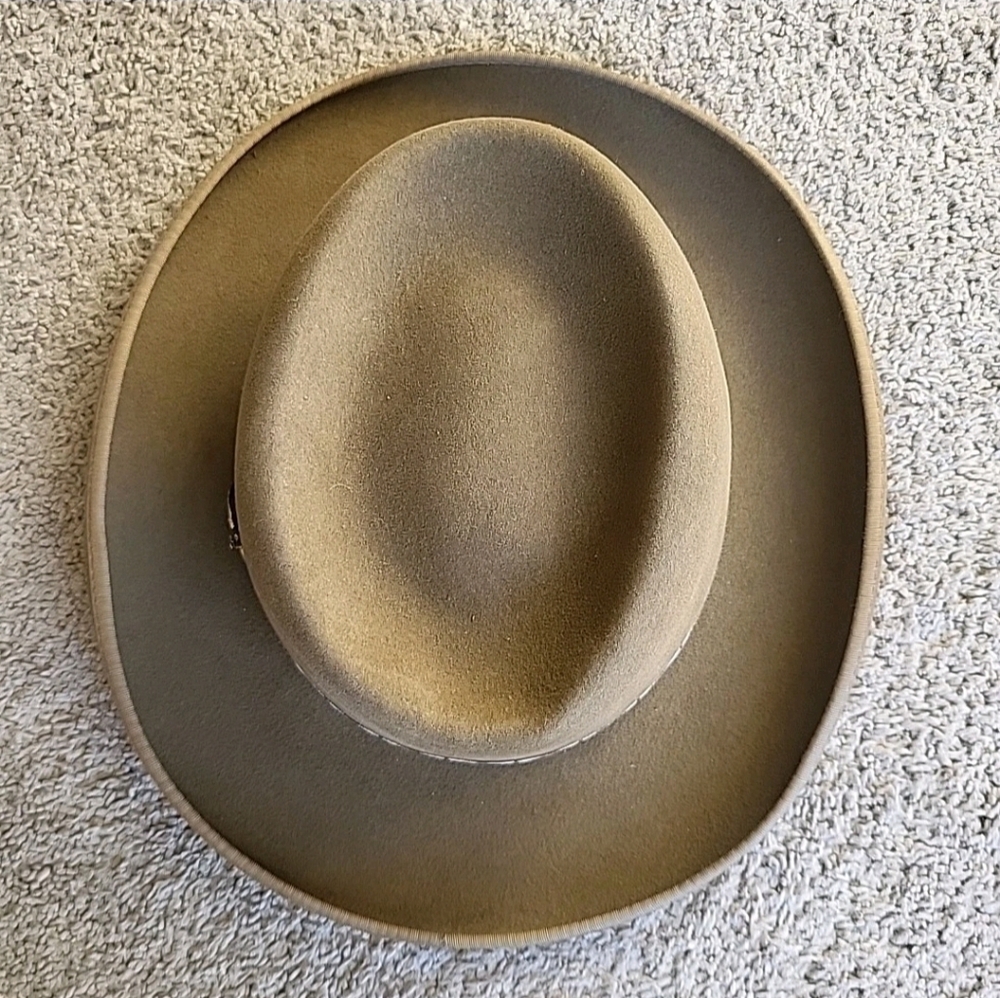Vintage Stetson Cowboy Hat 7 1/8 Brown 2X Beaver Fur Eddie Bauer Collab USA Made - Picture 5 of 12